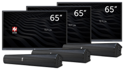 Zestaw 3x monitor interaktywny Avtek TS 7 Lite 65 + 3x Avtek Soundbar 2.1 ver.2