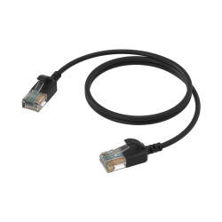 PROCAB CSD560B/0.15 Kabel sieciowy Slimline - CAT6A RJ45 - RJ45 U/UTP wersja czarna - 0,15 ma