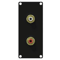 CAYMON CASY131/B Panel CASY z 2 żeńskimi złączami stereo RCA, 1-modułowy, wersja czarna