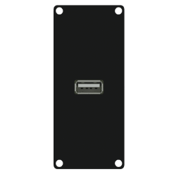 CAYMON CASY161/B Panel CASY z żeńskim złączem USB 2.0, 1-modułowy, wersja czarna