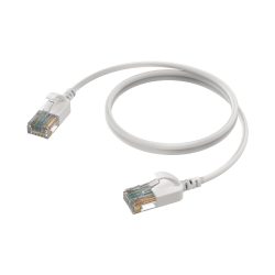 PROCAB CSD560W/0,3 Kabel sieciowy Slimline - CAT6A RJ45 - RJ45 U/UTP wersja biała - 0,3 ma