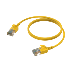 PROCAB CSD560Y/0,15 Kabel sieciowy Slimline - CAT6A RJ45 - RJ45 U/UTP Wersja żółta - 0,15 ma