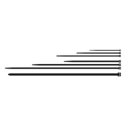 Procab ACT314/B Nylon cable ties - 3.6 x 140 mm Black, uv-resistant version