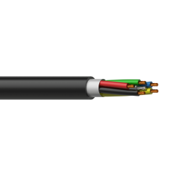 Procab LSS504B/1 Loudspeaker cable - 5 x 0,4 mm? - 21 AWG - with steel tension cable 100 meter,