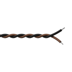 PROCAB PR4301/1 Skręcony kabel montażowy - 2 x 0,25 mm? - 23 AWG 100 m, czarno-brązowy
