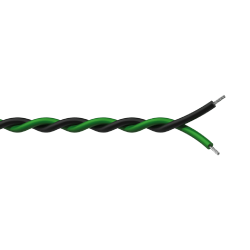 PROCAB PR4305/1 Skręcony kabel montażowy - 2 x 0,25 mm? - 23 AWG 100 m, czarno-zielony