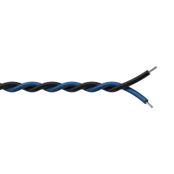 PROCAB PR4306/1 Skręcony kabel montażowy - 2 x 0,25 mm? - 23 AWG 100 m, czarno-niebieski