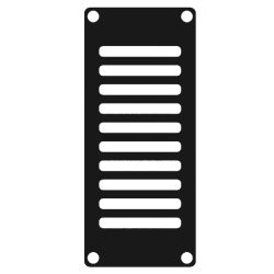 CAYMON CASY102/B Zaślepka CASY z otworami wentylacyjnymi, 1-modułowa, wersja czarna