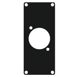 CAYMON CASY103/B CASY 1 space cover plate - 1x D-size hole Black version