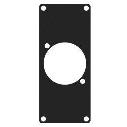 CAYMON CASY108/B CASY 1 space cover plate - 1x powerCON TRUE1 outlet connector hole Black version