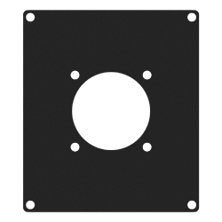 CAYMON CASY205/B Ramka montażowa CASY z otworem o rozmiarze G, 2-modułowa, wersja czarna