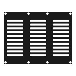 CAYMON CASY302/B Zaślepka CASY z otworami wentylacyjnymi, 3-modułowa, wersja czarna