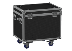 CAYMON FCE086HD/B Flightcase EURO with hinged cover and divider profile - Wheels included Black