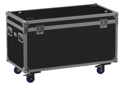 CAYMON FCE126HD/B Flight case euro 1200x600x620mm with hinge cover + divider profile - wheels includ