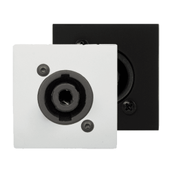 AUDAC CP45SPES/B Connection plate D-size speaker 45 X 45 mm - solderless Black version