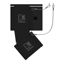 AUDAC MBK302S/B Sufitowy system montażowy dla 1x FX3.15 i 1x FX1.18, wersja czarna