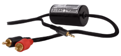 AUDAC TR2060 Stereofoniczny izolator pętli masy, złącze męskie RCA - miniwtyk 3,5 mm