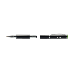 Długopis, wskaźnik, rysik do urządzeń z dotykowym ekranem, 4w1 Stylus, czarny